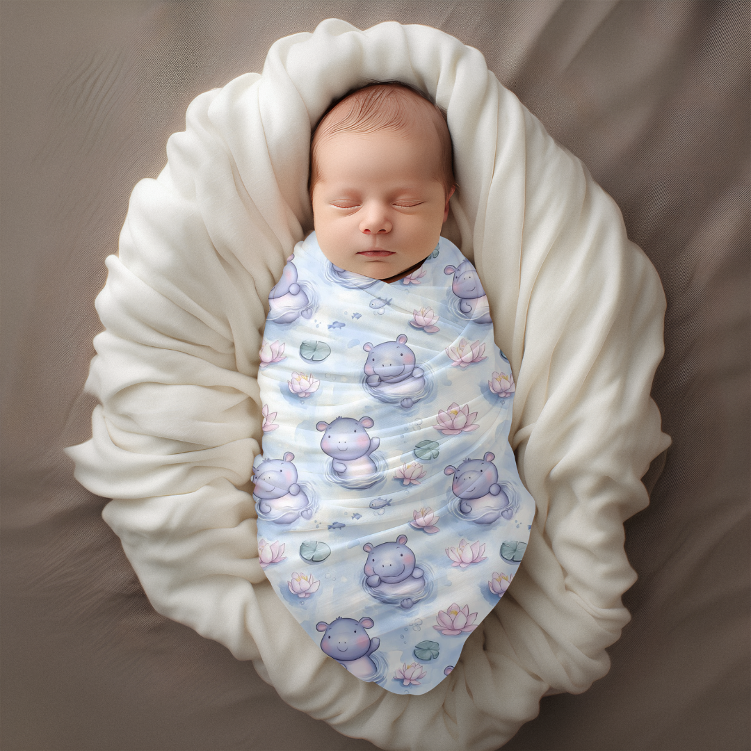 Mousseline Classique hippopotames