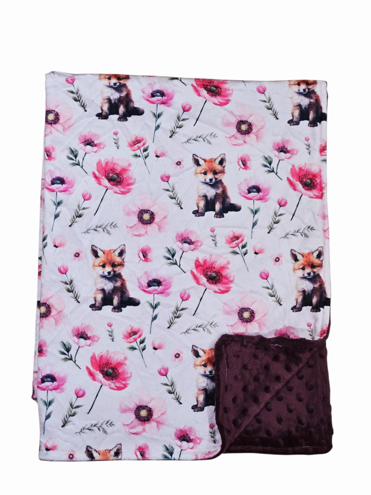 Couverture minky renard