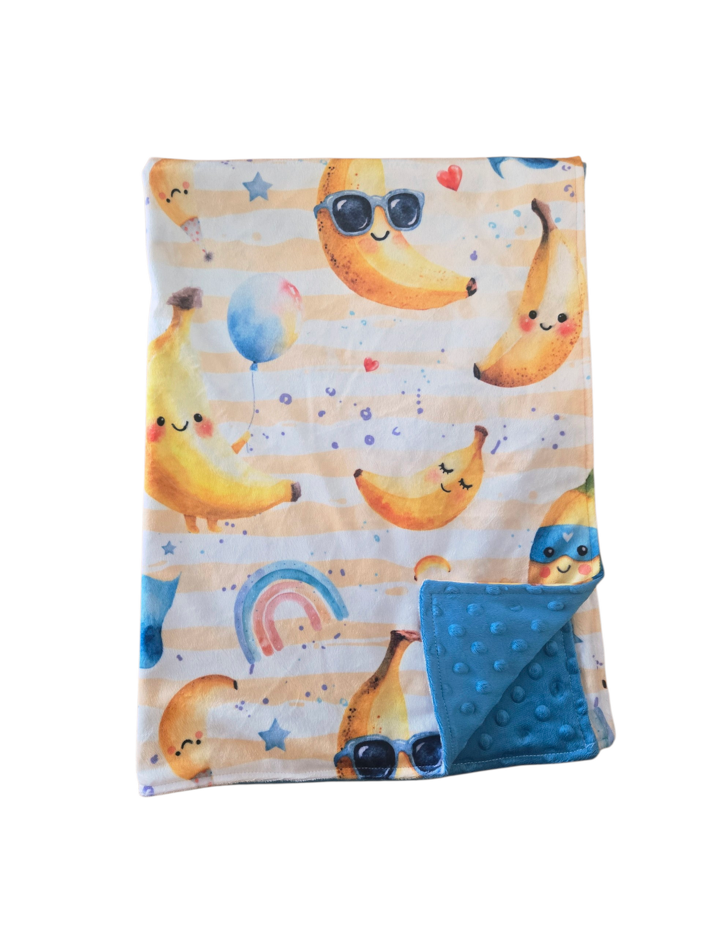 Couverture minky bananes (exclusivité avec Boutique jaune moutarde)