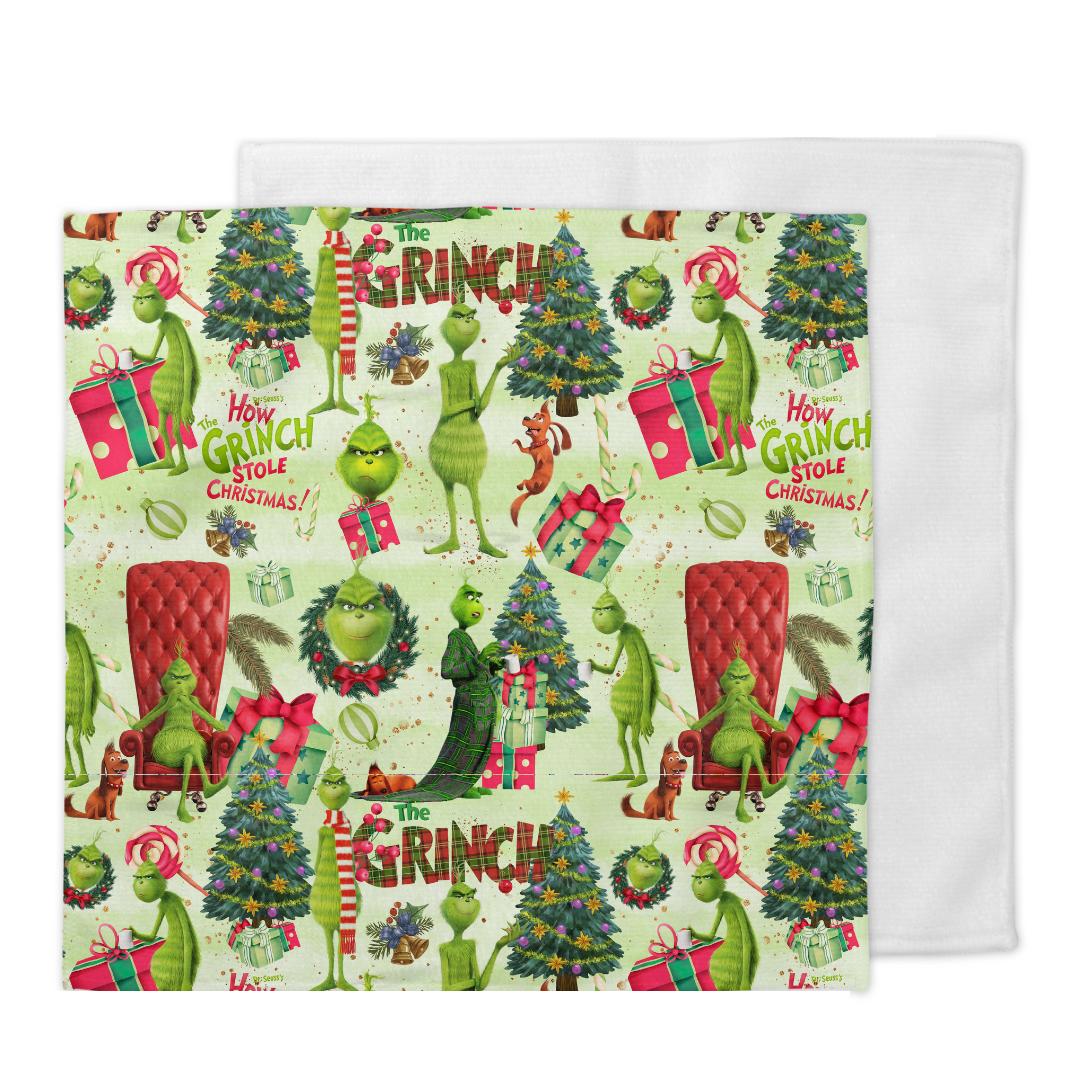 Débarbouillette Grincheux de noël (précommande pour fin octobre)