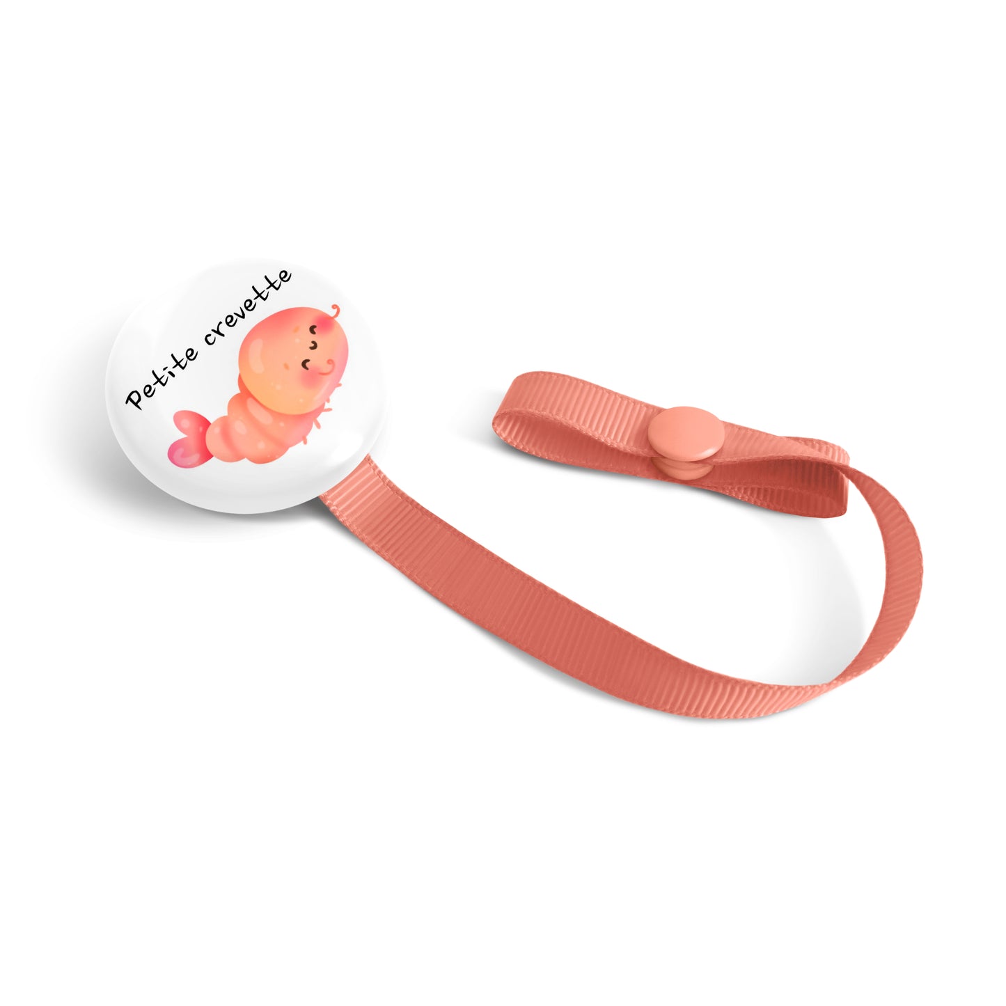 Small shrimp pacifier clip