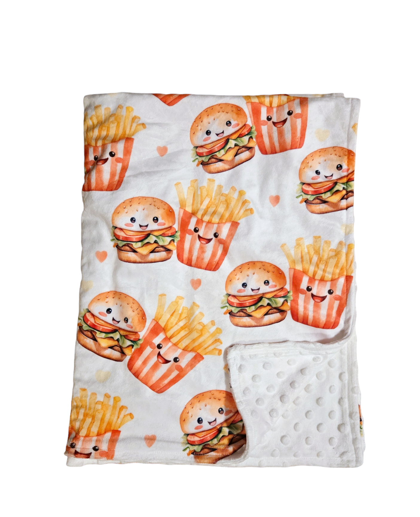 Couverture minky fast-food