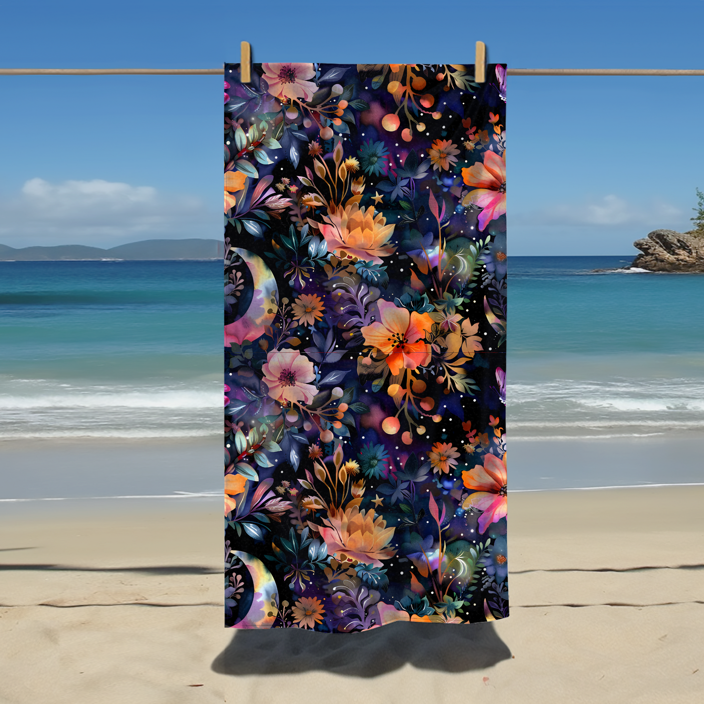 Serviette moon flowers (livraison mai)