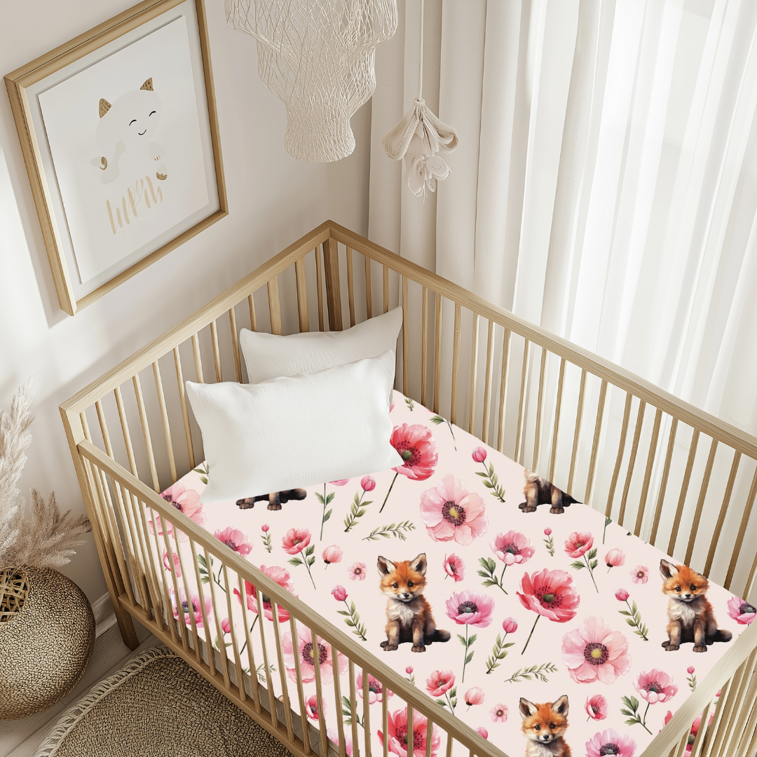 Drap renards fleurs (livraison juin)