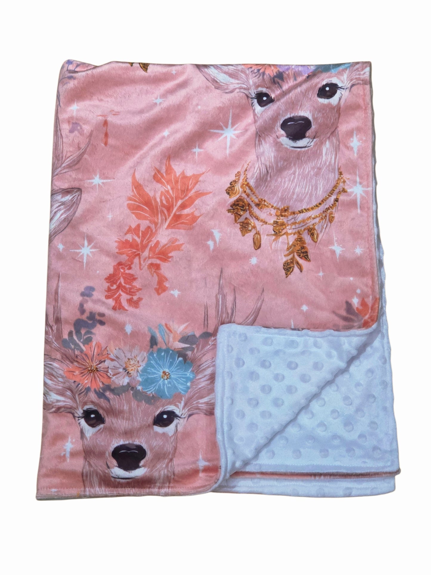 Couverture minky cerf