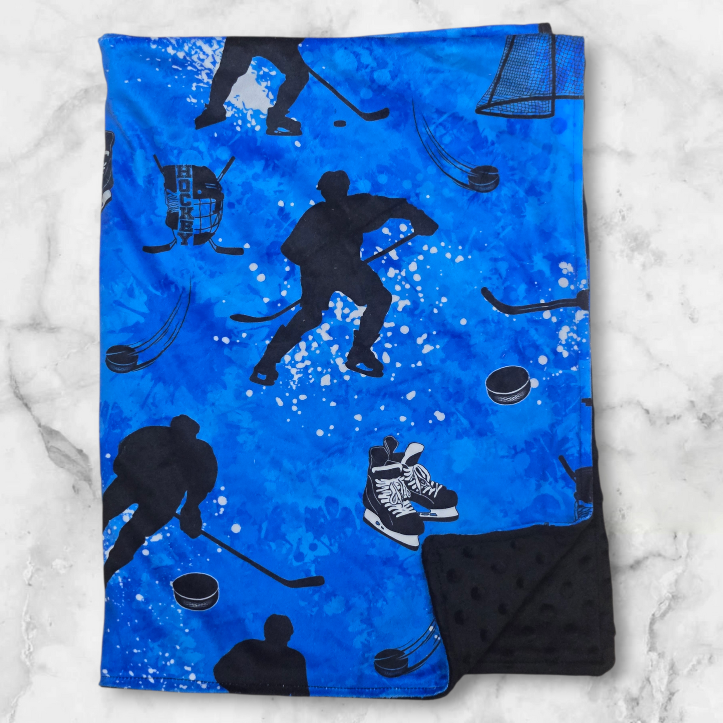 Couverture minky hockey
