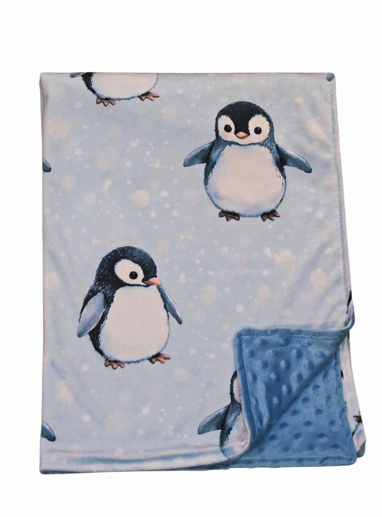 Couverture minky pingouin