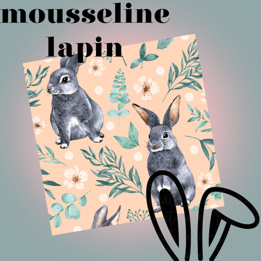 Mousseline lapin pêches