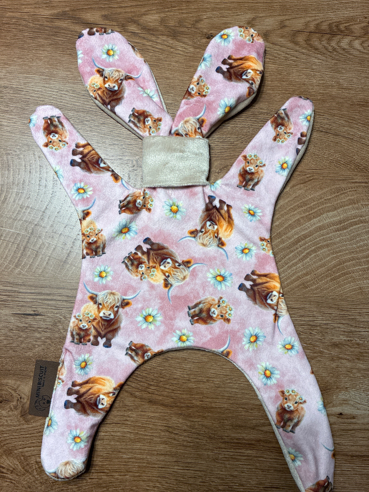 Mini doudou réconfort| Vache rose