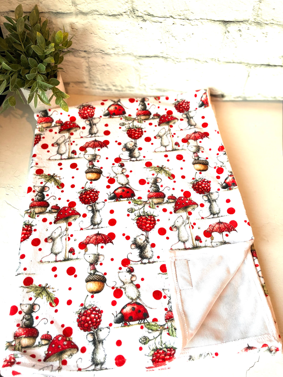 Couverture minky Souris