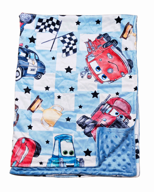 Couverture minky voiture