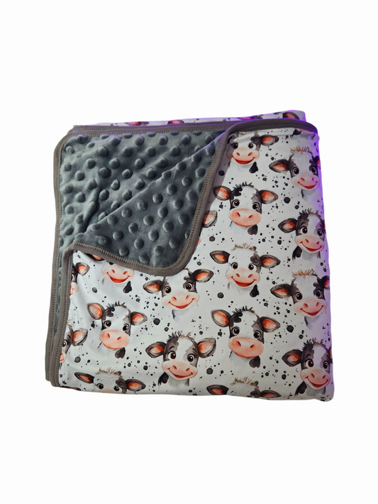 Couverture minky prestige vache