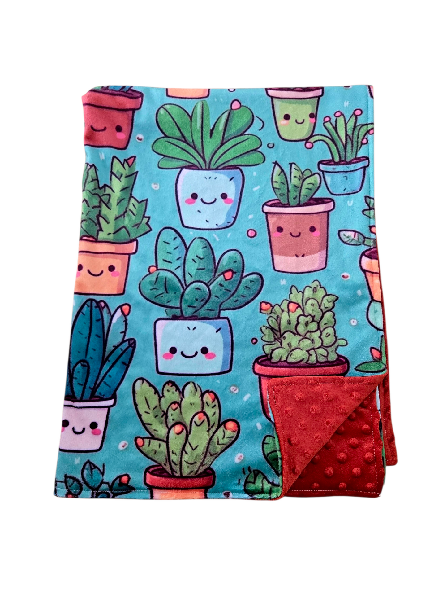 Couverture minky plante