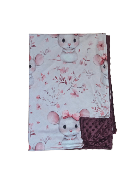 Couverture minky souris