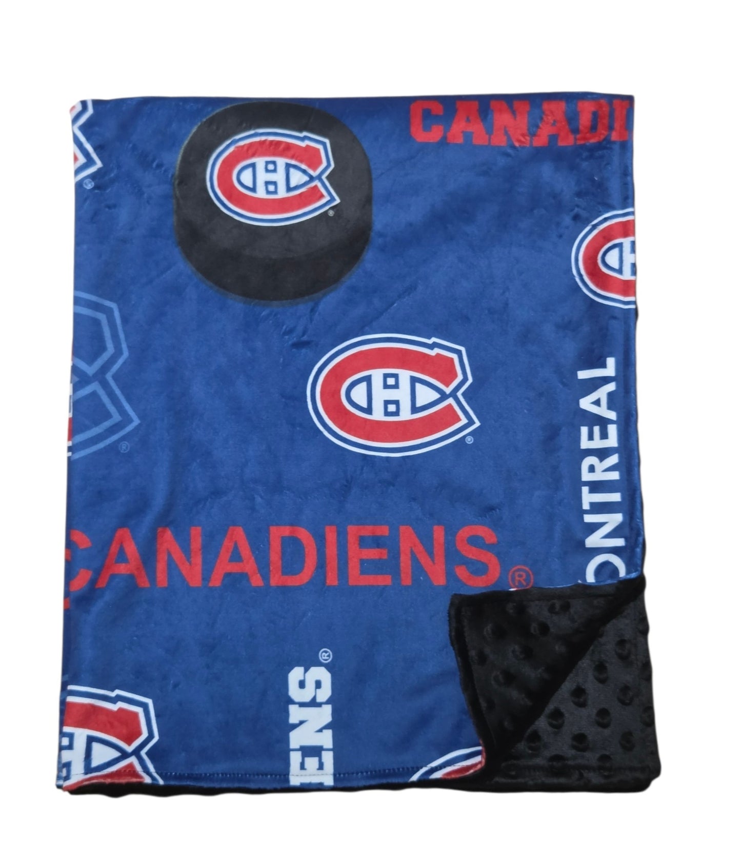 Couverture minky Hockey