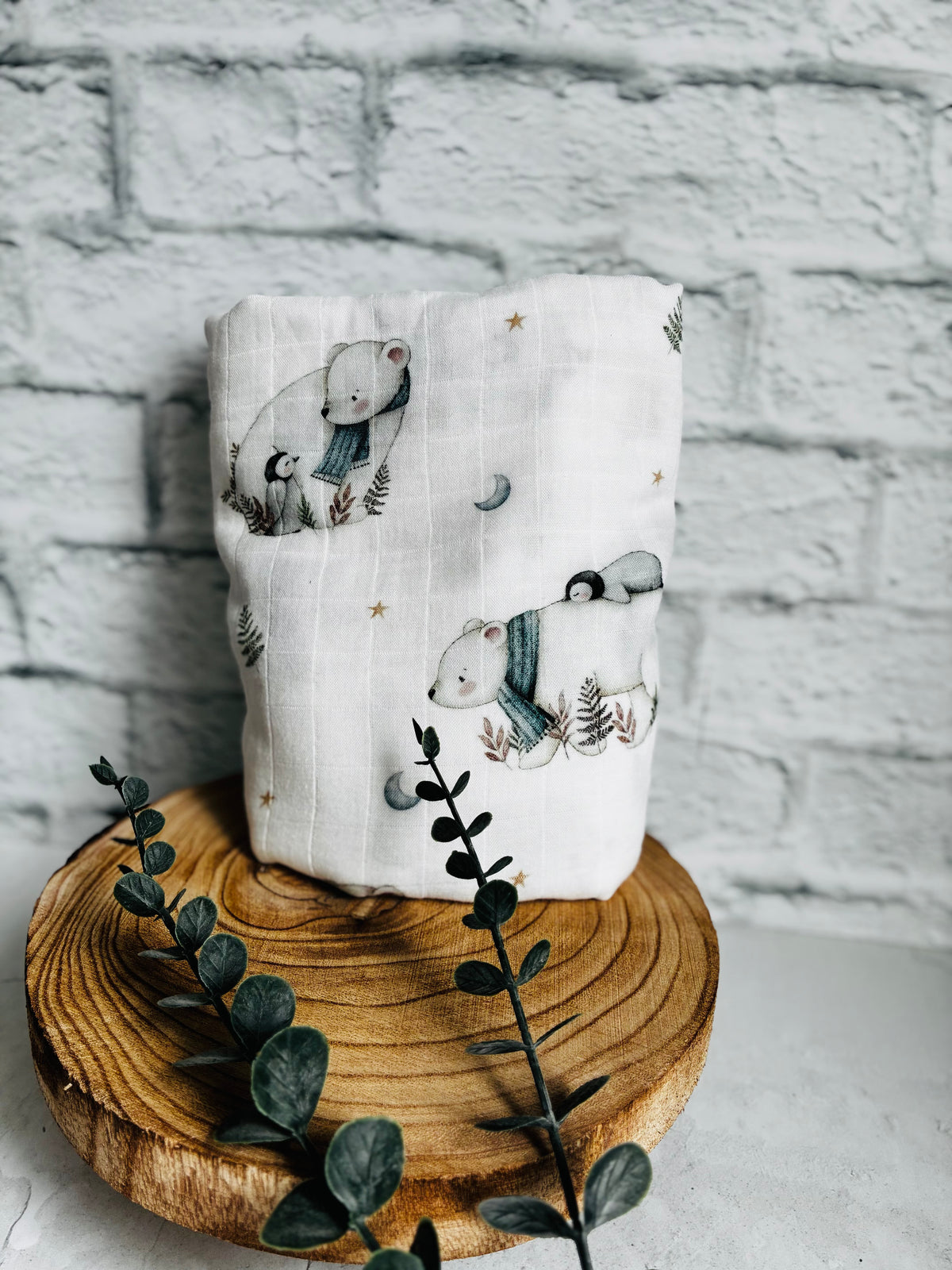 Couverture mousseline Classique |ours polaire