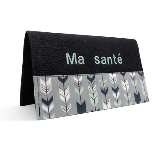 Protège carnet de santé - chevrons (collaboration lolikö)