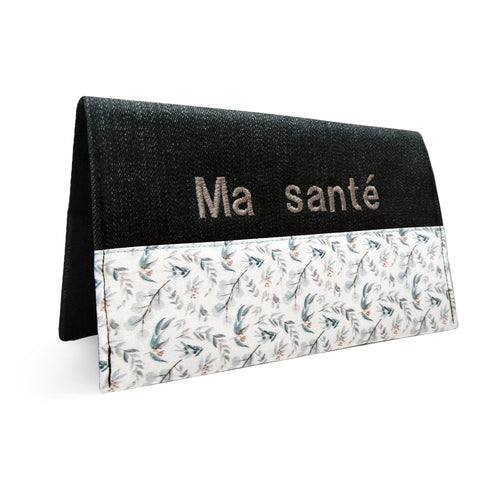 Protège carnet de santé - feuillage & fleurs (collaboration lolikö)