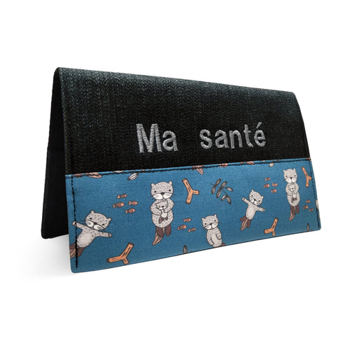 Protège carnet de santé - loutres (collaboration avec lolikö)
