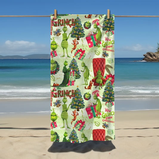 Serviette Grincheux de noël (précommande pour début Novembre)