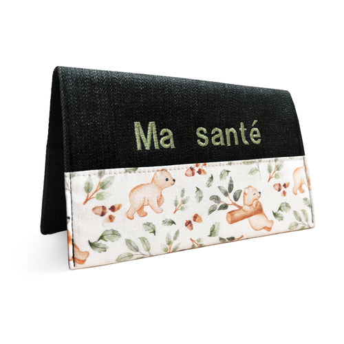 Protège carnet de santé - Ours (collaboration avec lolikö)