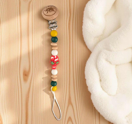 Attache suçe Canne de noël (collaboration Création Maman ourse) (précommande pour fin octobre)