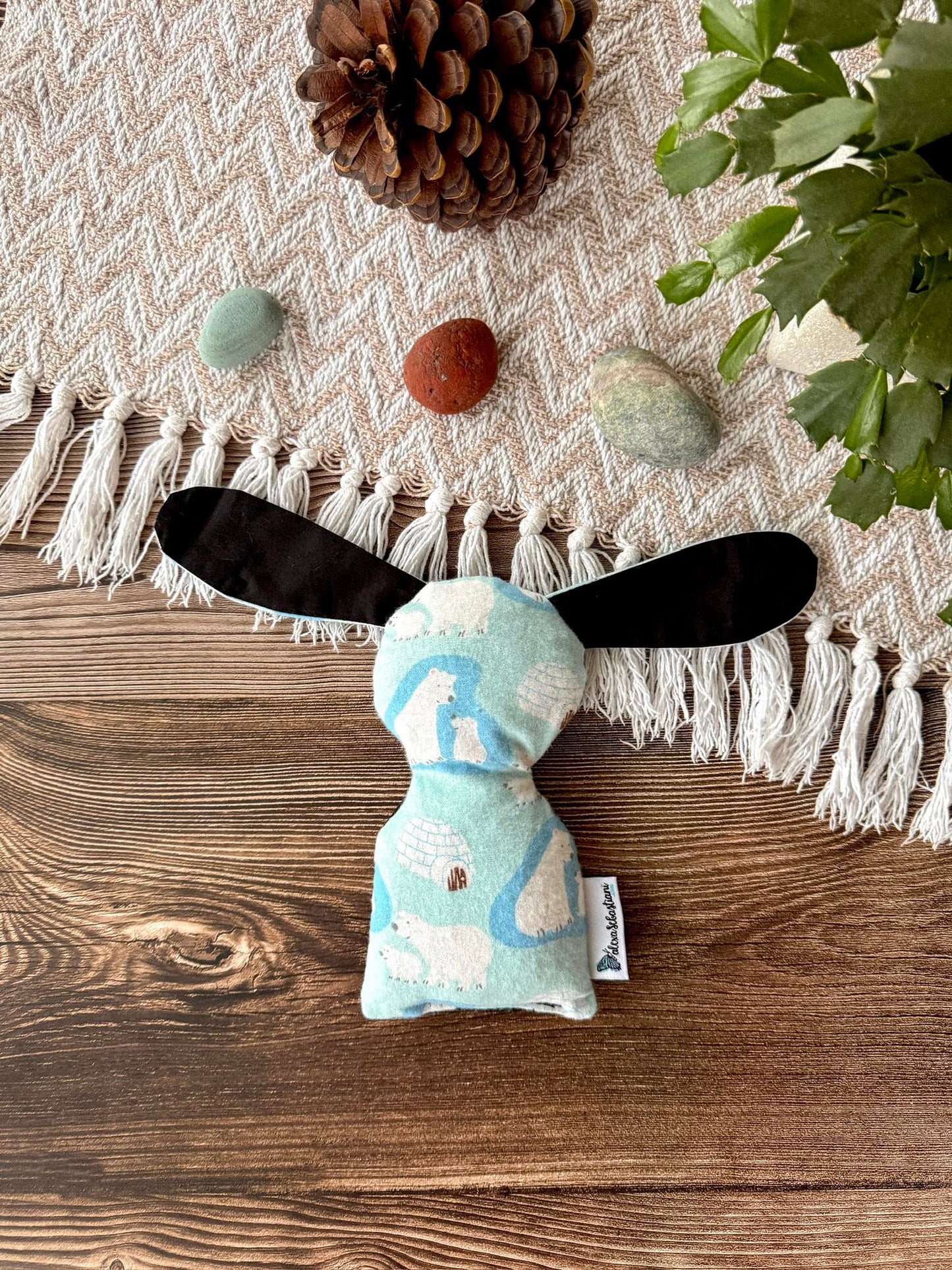 Sac lapin chauffant ours polaire (collaboration Alexa Sebastiani)