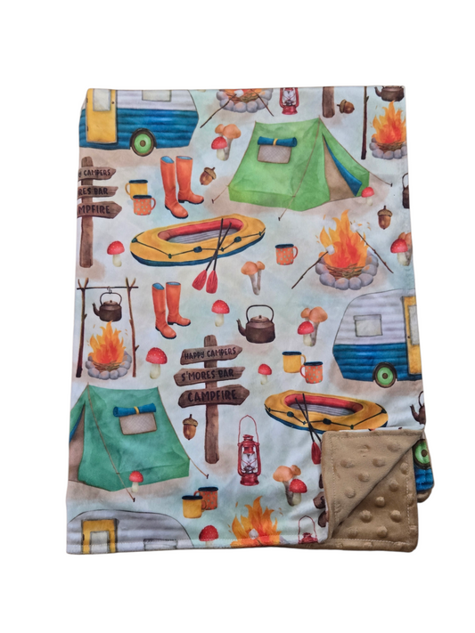 Couverture minky camping