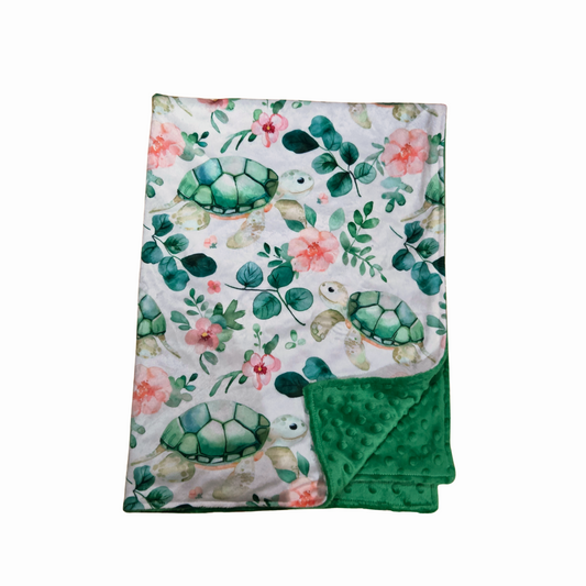 Couverture minky tortues