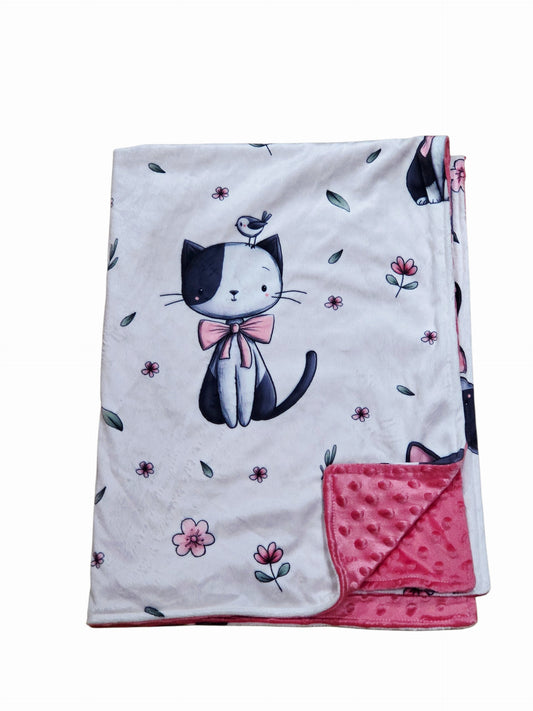 Couverture minky chat
