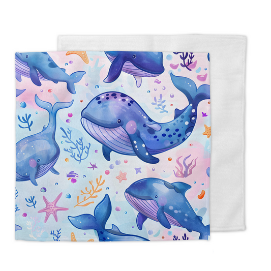 Whale washcloths