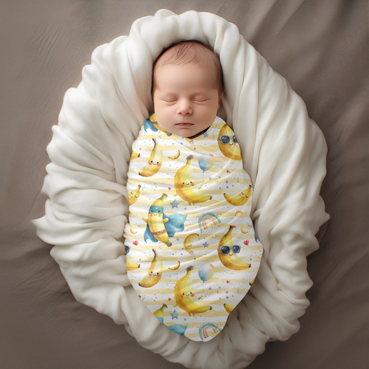 Mousseline fiesta Banana (collaboration Boutique Jaune moutarde)