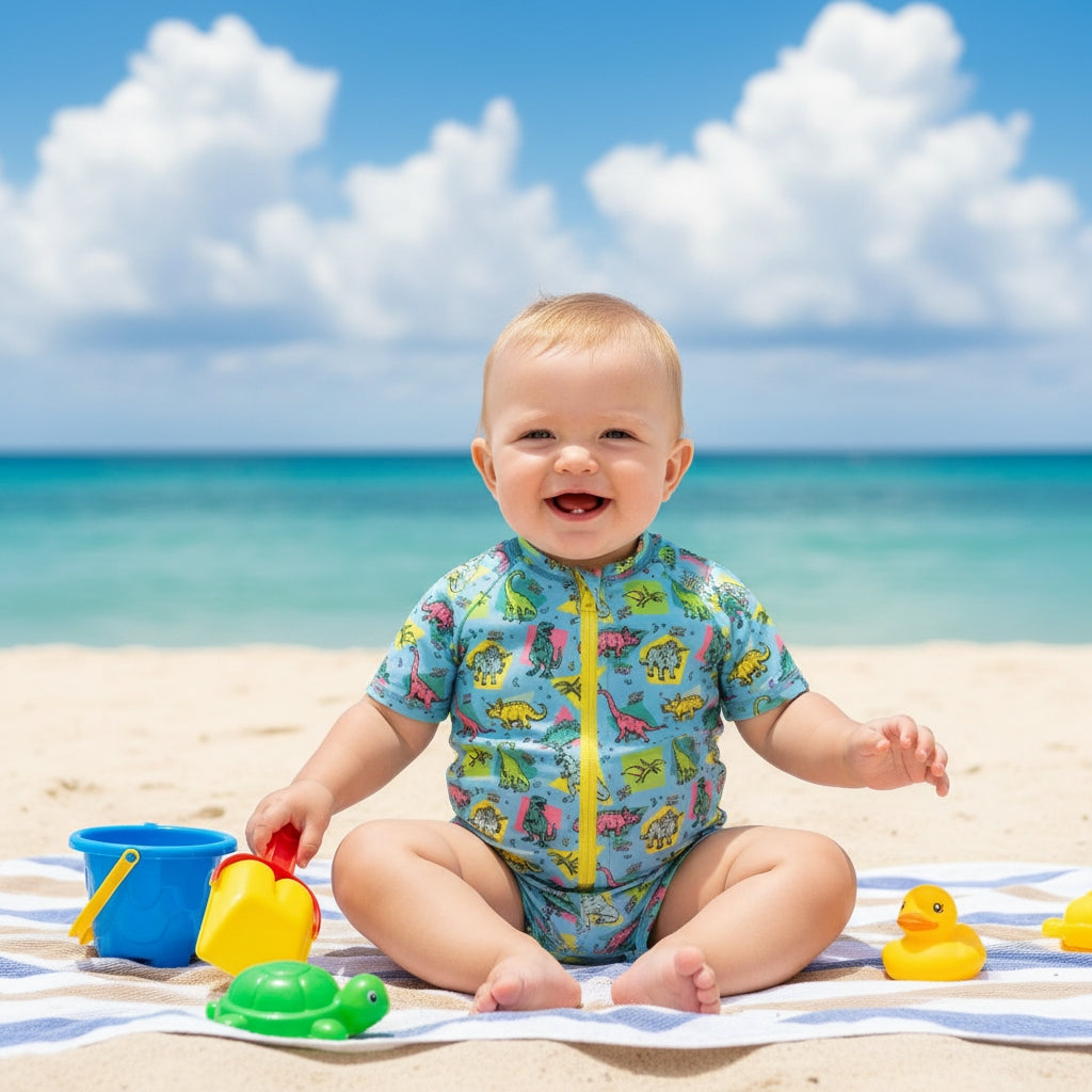 Maillot de bain dinos rétro