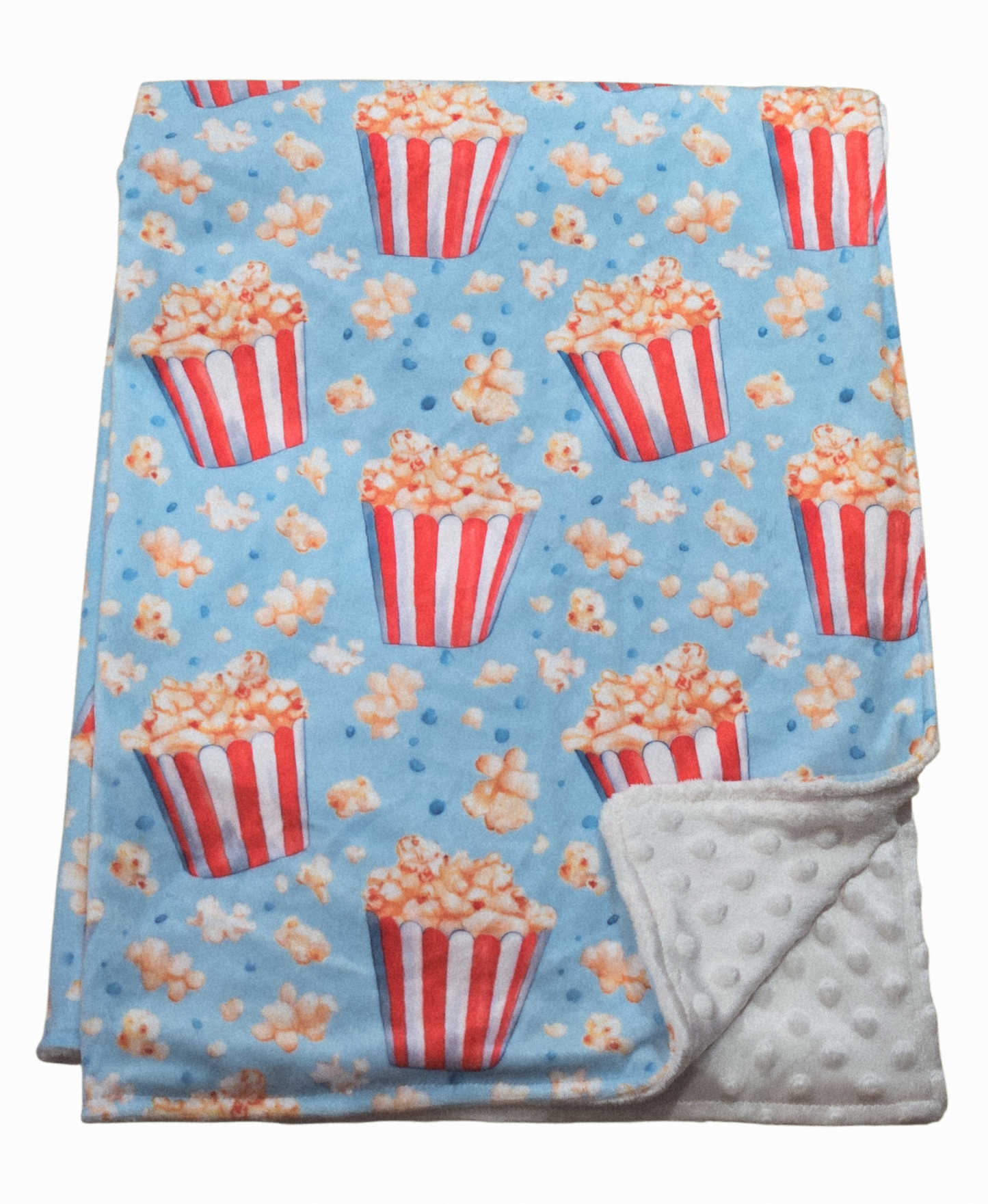 Couverture minky popcorn