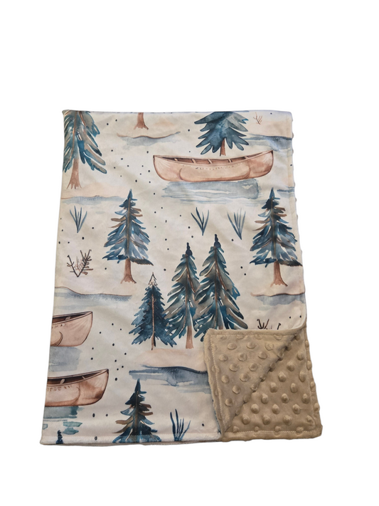 Couverture minky canoë