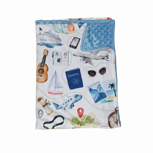 Couverture minky voyage