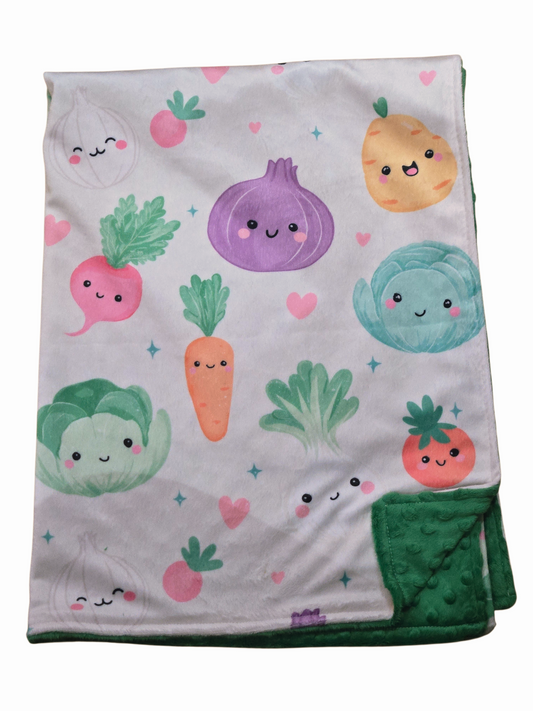Couverture minky légumes