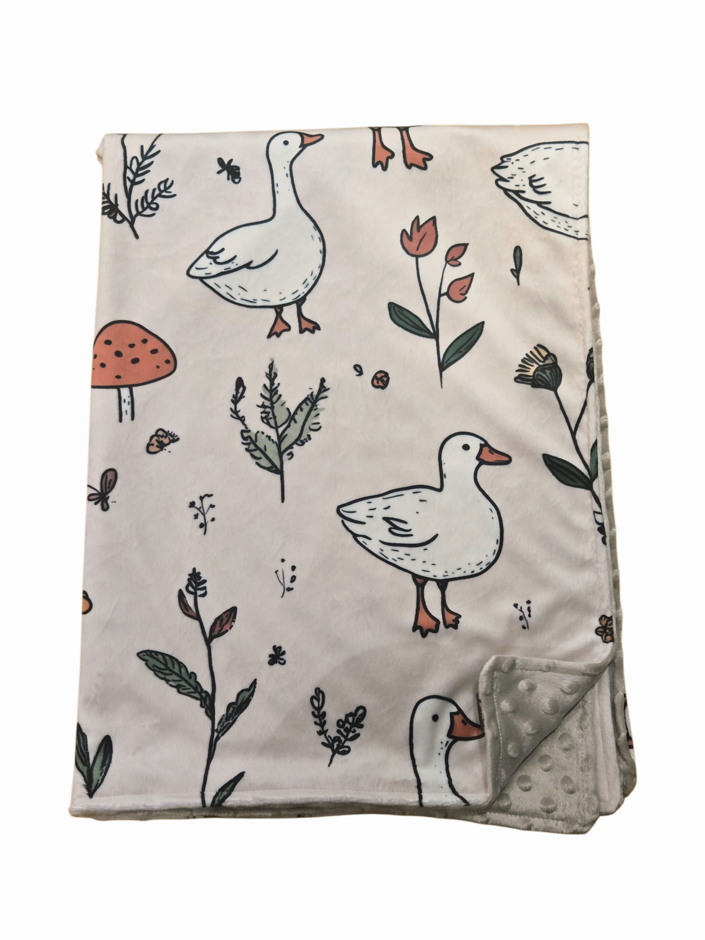 Couverture minky oies